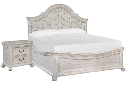 Magnussen - Bronwyn Alabaster California King Shaped Panel Bed With Nightstand - B4436-75-KIT1 view 1