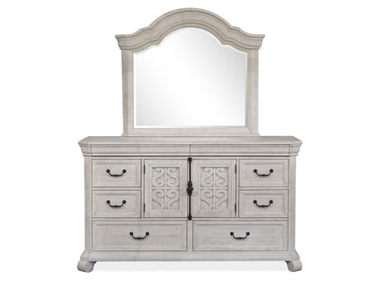 Magnussen - Bronwyn Alabaster Drawer Dresser With Shaped Mirror - B4436-2045 view 2