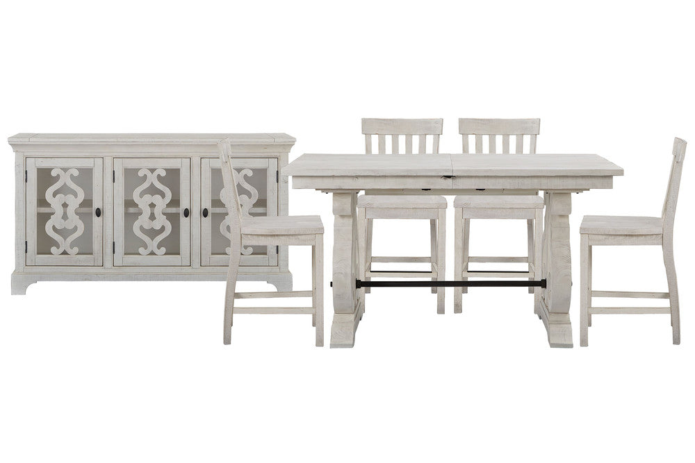 Magnussen - Bronwyn Alabaster Extendable Rectangular Counter Height Dining Table With 4 Counter Chairs And Server - D4436-42-KIT2 view 1