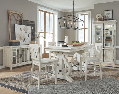 Magnussen - Bronwyn Alabaster Extendable Rectangular Counter Height Dining Table With 4 Counter Chairs And Server - D4436-42-KIT2 view 9