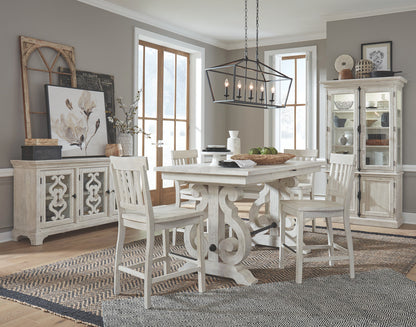 Magnussen - Bronwyn Alabaster Extendable Rectangular Counter Height Dining Table With 4 Counter Chairs And Server - D4436-42-KIT2 view 10