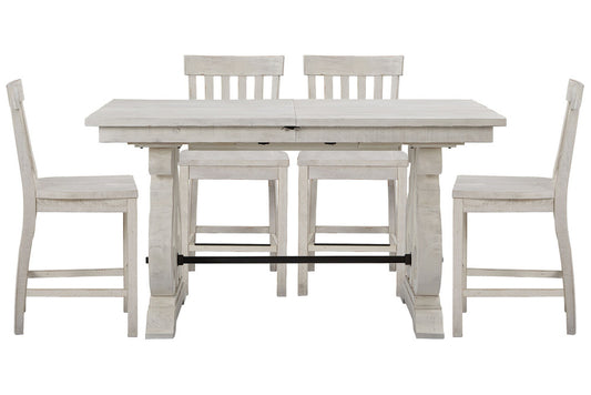 Magnussen - Bronwyn Alabaster Extendable Rectangular Counter Height Dining Table With 4 Counter Chairs - D4436-42-KIT1 view 1