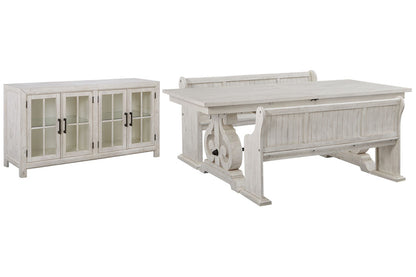 Magnussen - Bronwyn Alabaster Extendable Rectangular Dining Table With 2 Benches And Buffet - D4436-20-KIT53 view 1