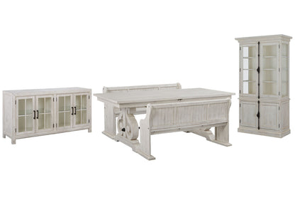 Magnussen - Bronwyn Alabaster Extendable Rectangular Dining Table With 2 Benches Buffet And Dining Cabinet - D4436-20-KIT55 view 1