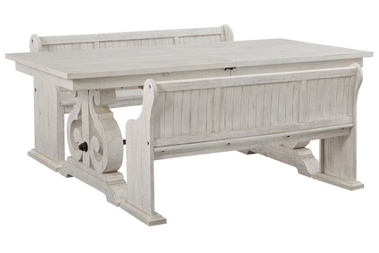 Magnussen - Bronwyn Alabaster Extendable Rectangular Dining Table With 2 Benches - D4436-20-KIT51 view 1