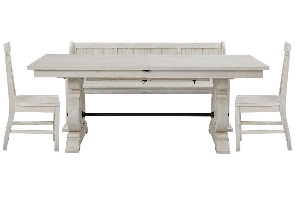 Magnussen - Bronwyn Alabaster Extendable Rectangular Dining Table With 2 Side Chairs And Bench - D4436-20-KIT31 view 1