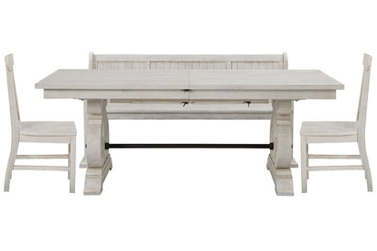 Magnussen - Bronwyn Alabaster Extendable Rectangular Dining Table With 2 Side Chairs And Bench - D4436-20-KIT31 view 1