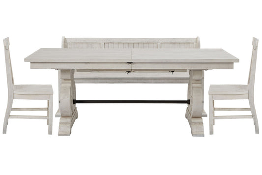 Magnussen - Bronwyn Alabaster Extendable Rectangular Dining Table With 2 Side Chairs And Bench - D4436-20-KIT31 view 1