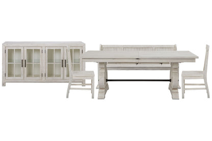 Magnussen - Bronwyn Alabaster Extendable Rectangular Dining Table With 2 Side Chairs Bench And Buffet - D4436-20-KIT33 view 1