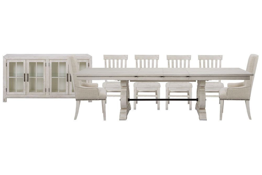 Magnussen - Bronwyn Alabaster Extendable Rectangular Dining Table With 4 Side Chairs 2 Host Chairs And Buffet - D4436-20-KIT23 view 1