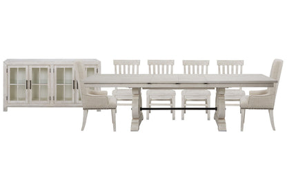 Magnussen - Bronwyn Alabaster Extendable Rectangular Dining Table With 4 Side Chairs 2 Host Chairs And Buffet - D4436-20-KIT23 view 1