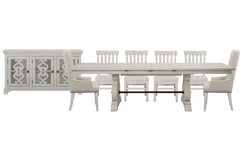 Magnussen - Bronwyn Alabaster Extendable Rectangular Dining Table With 4 Side Chairs 2 Host Chairs And Server - D4436-20-KIT22 view 1