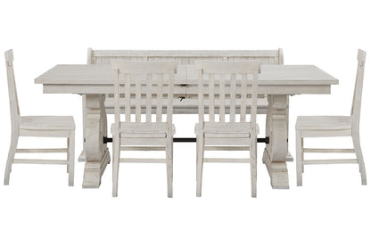 Magnussen - Bronwyn Alabaster Extendable Rectangular Dining Table With 4 Side Chairs And Bench - D4436-20-KIT36 view 1