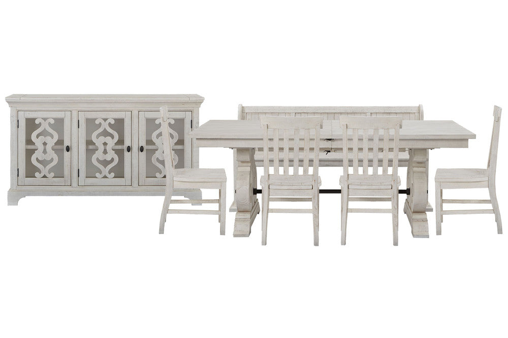 Magnussen - Bronwyn Alabaster Extendable Rectangular Dining Table With 4 Side Chairs Bench And Server - D4436-20-KIT37 view 1