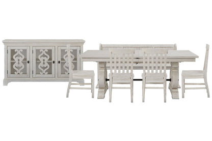 Magnussen - Bronwyn Alabaster Extendable Rectangular Dining Table With 4 Side Chairs Bench And Server - D4436-20-KIT37 view 1