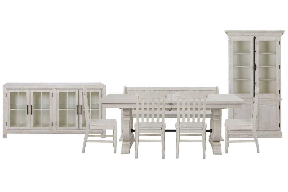 Magnussen - Bronwyn Alabaster Extendable Rectangular Dining Table With 4 Side Chairs Bench Buffet And Dining Cabinet - D4436-20-KIT40 view 1