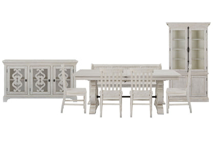 Magnussen - Bronwyn Alabaster Extendable Rectangular Dining Table With 4 Side Chairs Bench Server And Dining Cabinet - D4436-20-KIT39 view 1
