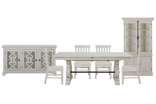 Magnussen - Bronwyn Alabaster Extendable Rectangular Dining Table With 4 Side Chairs Server And Dining Cabinet - D4436-20-KIT4 view 1