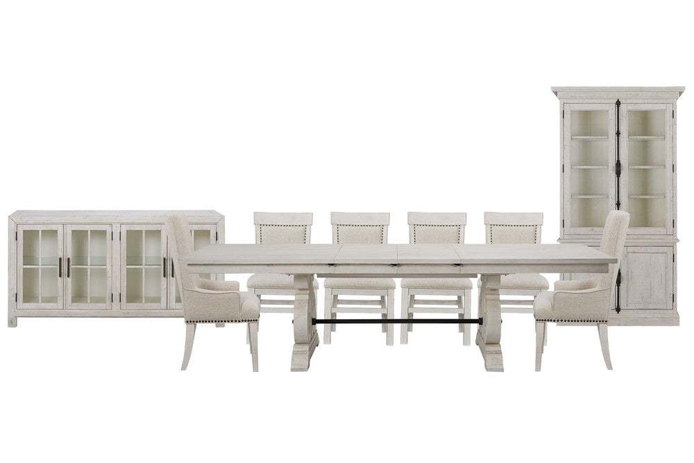 Magnussen - Bronwyn Alabaster Extendable Rectangular Dining Table With 4 Upholstered Side Chairs 2 Host Chairs Buffet And Dining Cabinet - D4436-20-KIT30 view 1