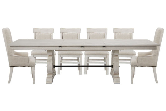 Magnussen - Bronwyn Alabaster Extendable Rectangular Dining Table With 4 Upholstered Side Chairs And 2 Host Chairs - D4436-20-KIT26 view 1