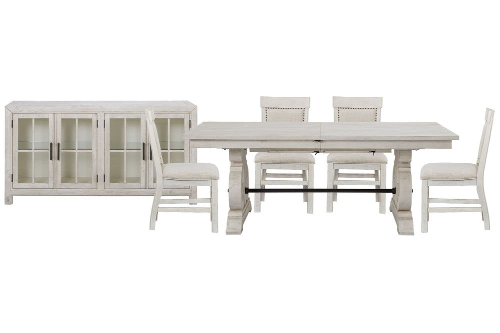Magnussen - Bronwyn Alabaster Extendable Rectangular Dining Table With 4 Upholstered Side Chairs And Buffet - D4436-20-KIT13 view 1