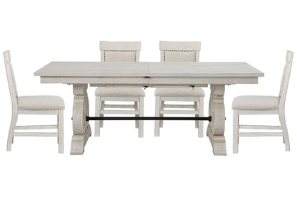 Magnussen - Bronwyn Alabaster Extendable Rectangular Dining Table With 4 Upholstered Side Chairs - D4436-20-KIT11 view 1