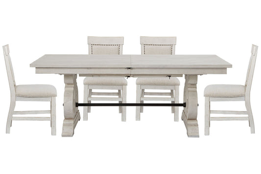 Magnussen - Bronwyn Alabaster Extendable Rectangular Dining Table With 4 Upholstered Side Chairs - D4436-20-KIT11 view 1
