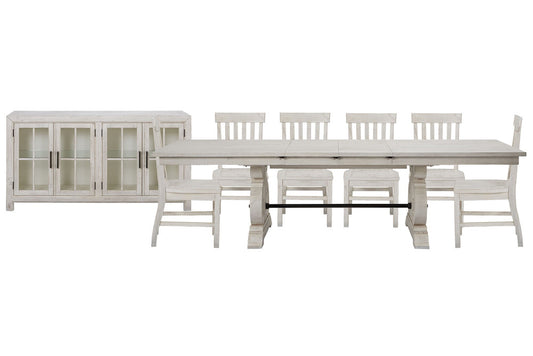 Magnussen - Bronwyn Alabaster Extendable Rectangular Dining Table With 6 Side Chairs And Buffet - D4436-20-KIT8 view 1