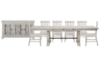 Magnussen - Bronwyn Alabaster Extendable Rectangular Dining Table With 6 Side Chairs And Server - D4436-20-KIT7 view 1