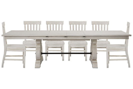Magnussen - Bronwyn Alabaster Extendable Rectangular Dining Table With 6 Side Chairs - D4436-20-KIT6 view 1