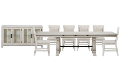 Magnussen - Bronwyn Alabaster Extendable Rectangular Dining Table With 6 Upholstered Side Chairs And Buffet - D4436-20-KIT18 view 1