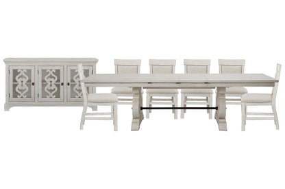 Magnussen - Bronwyn Alabaster Extendable Rectangular Dining Table With 6 Upholstered Side Chairs And Server - D4436-20-KIT17 view 1