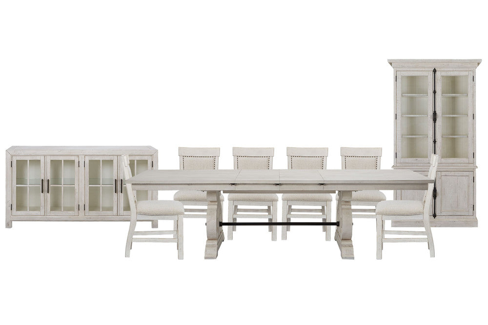 Magnussen - Bronwyn Alabaster Extendable Rectangular Dining Table With 6 Upholstered Side Chairs Buffet And Dining Cabinet - D4436-20-KIT20 view 1