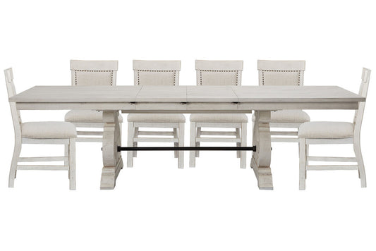 Magnussen - Bronwyn Alabaster Extendable Rectangular Dining Table With 6 Upholstered Side Chairs - D4436-20-KIT16 view 1