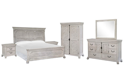 Magnussen - Bronwyn Alabaster King Panel Bed 2 Nightstands Drawer Dresser With Landscape Mirror And Armoire - B4436-64-KIT9 view 1