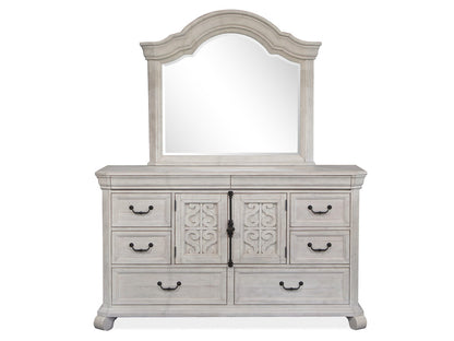 Magnussen - Bronwyn Alabaster King Panel Bed And Drawer Dresser With Shaped Mirror - B4436-64-KIT4 view 5