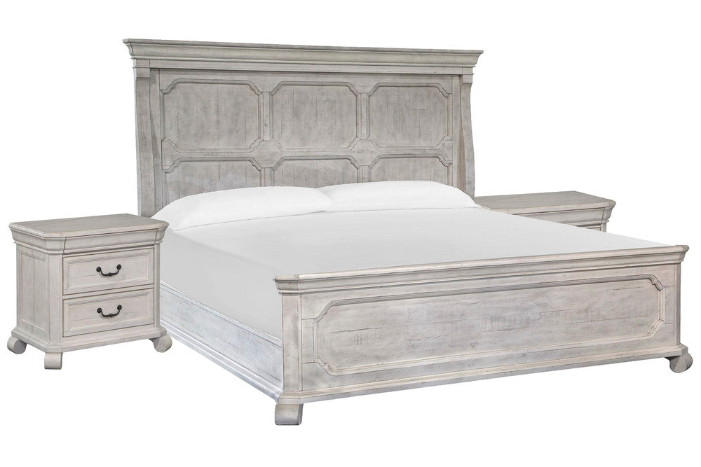Magnussen - Bronwyn Alabaster King Panel Bed With 2 Nightstands - B4436-64-KIT2 view 1