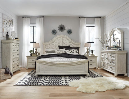 Magnussen - Bronwyn Alabaster King Shaped Panel Bed - B4436-65 view 4