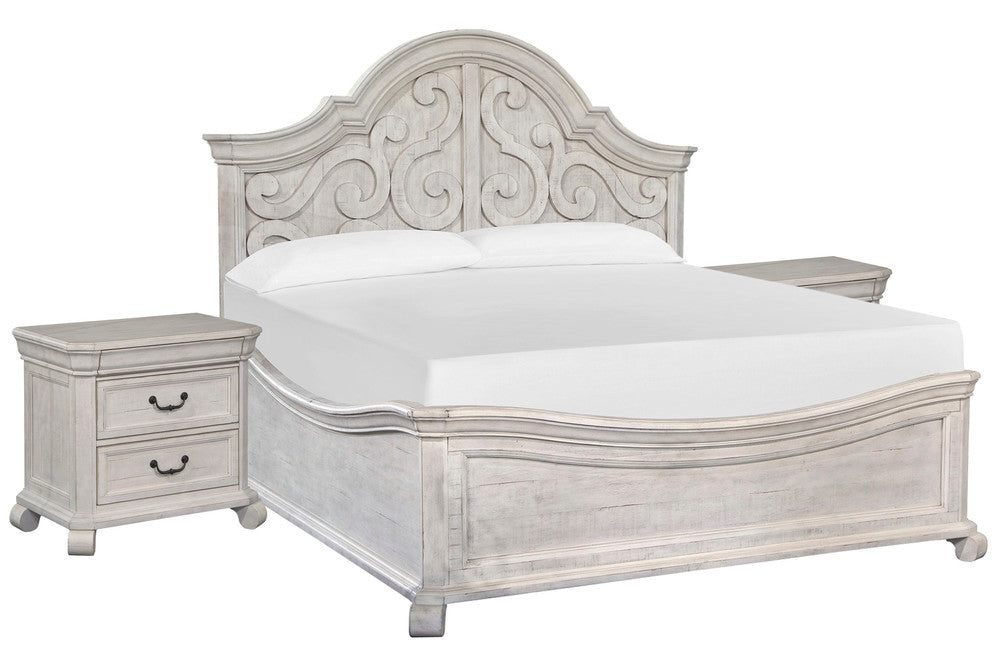 Magnussen - Bronwyn Alabaster King Shaped Panel Bed With 2 Nightstands - B4436-65-KIT2 view 1
