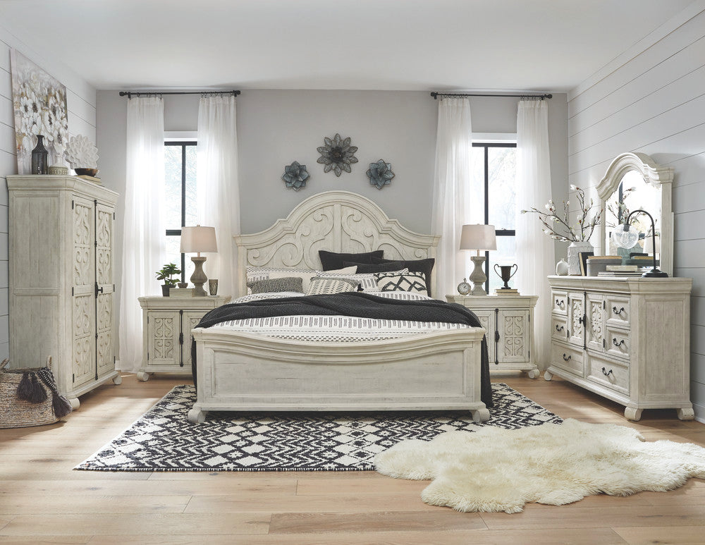Magnussen - Bronwyn Alabaster King Shaped Panel Bed With 2 Nightstands - B4436-65-KIT2 view 7