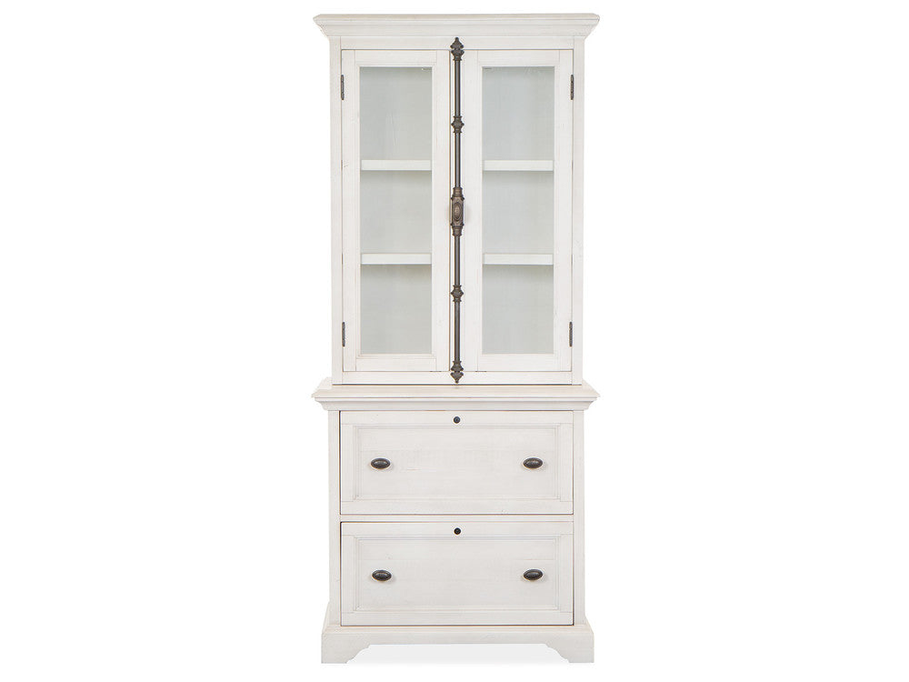 Magnussen - Bronwyn Alabaster Lateral File With Hutch - H4436-40H view 2