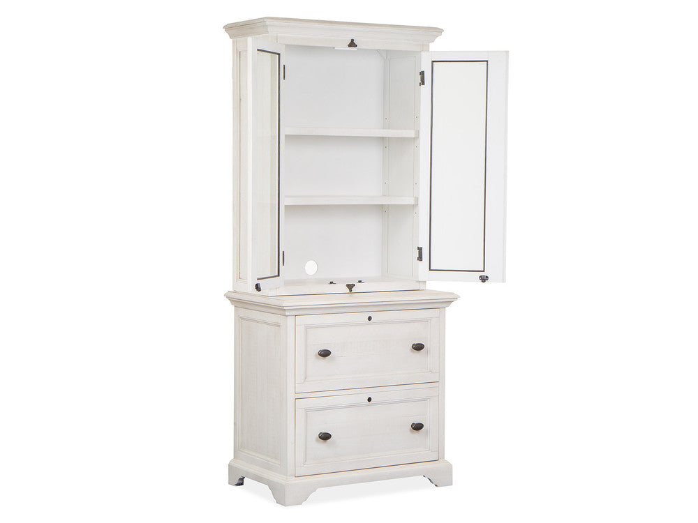 Magnussen - Bronwyn Alabaster Lateral File With Hutch - H4436-40H view 7