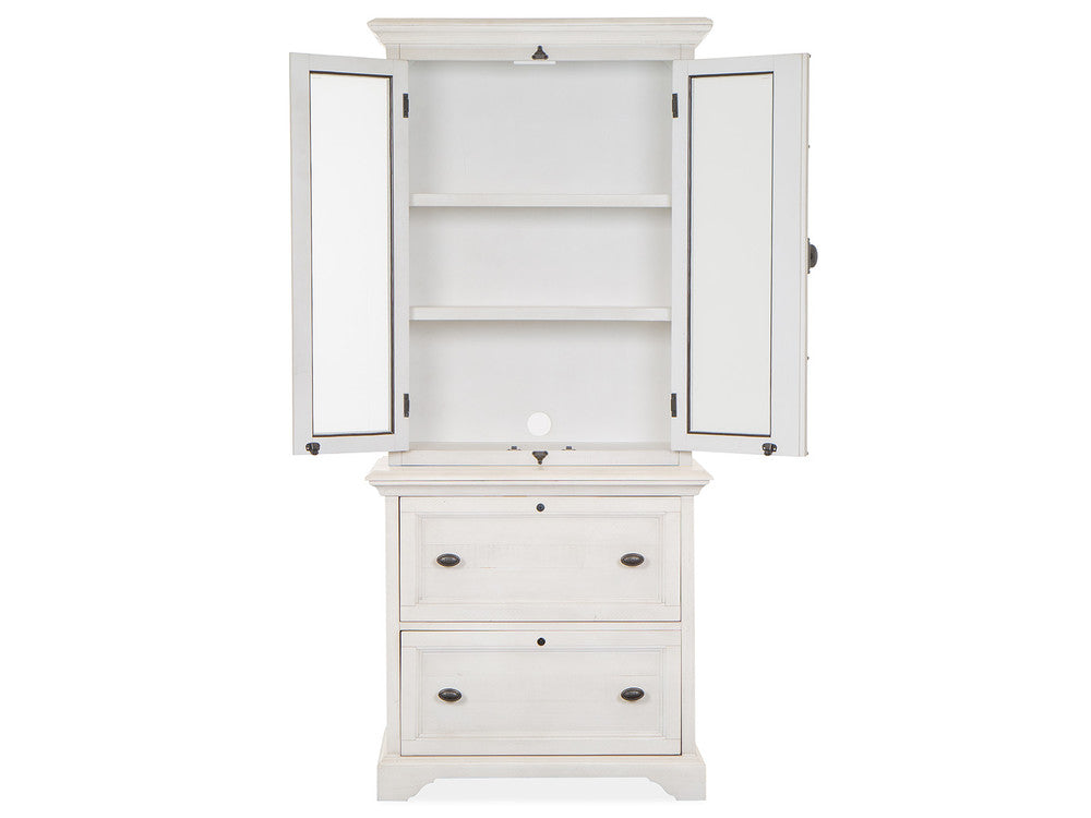 Magnussen - Bronwyn Alabaster Lateral File With Hutch - H4436-40H view 8