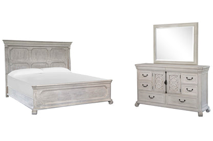 Magnussen - Bronwyn Alabaster Queen Panel Bed And Drawer Dresser With Landscape Mirror - B4436-54-KIT3 view 1