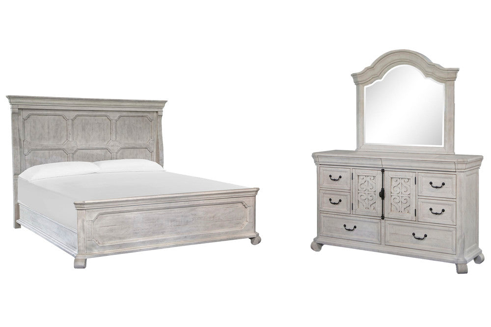 Magnussen - Bronwyn Alabaster Queen Panel Bed And Drawer Dresser With Shaped Mirror - B4436-54-KIT4 view 1
