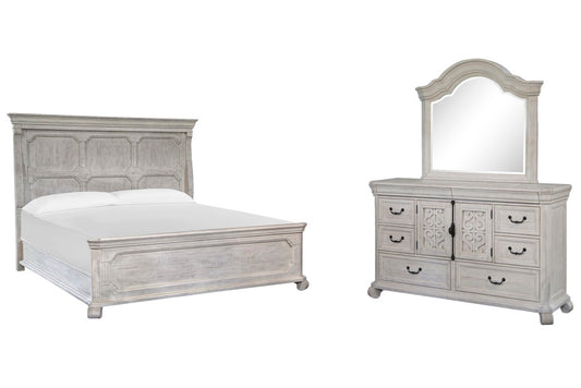 Magnussen - Bronwyn Alabaster Queen Panel Bed And Drawer Dresser With Shaped Mirror - B4436-54-KIT4 view 1