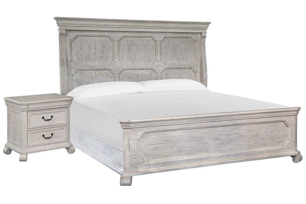Magnussen - Bronwyn Alabaster Queen Panel Bed With Nightstand - B4436-54-KIT1 view 1