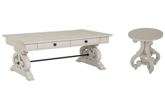Magnussen - Bronwyn Alabaster Rectangular Cocktail Table With Accent Table - T4436-43KIT1 view 1