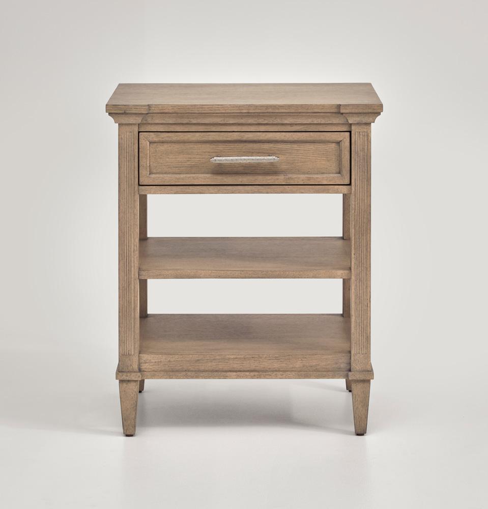 Magnussen - Brown and Dinara Oat Fabric - Open Nightstand - B7006-05_CLOSEOUT veiw 2