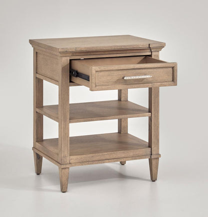 Magnussen - Brown and Dinara Oat Fabric - Open Nightstand - B7006-05_CLOSEOUT veiw 3